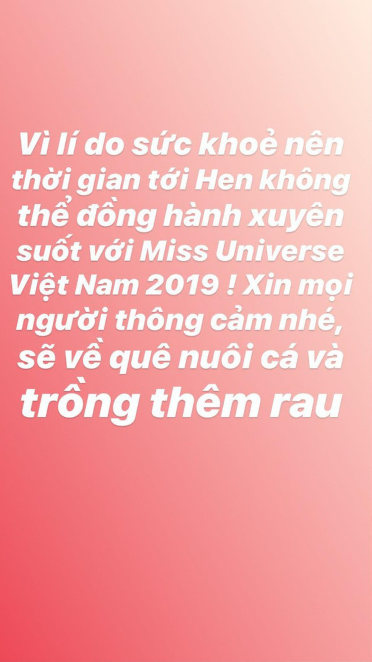 H'Hen Niê thông báo dừng đồng hành với Hoa hậu Hoàn Vũ 2019, fan lại gọi tên Đen Vâu vì lý do này Ảnh 1