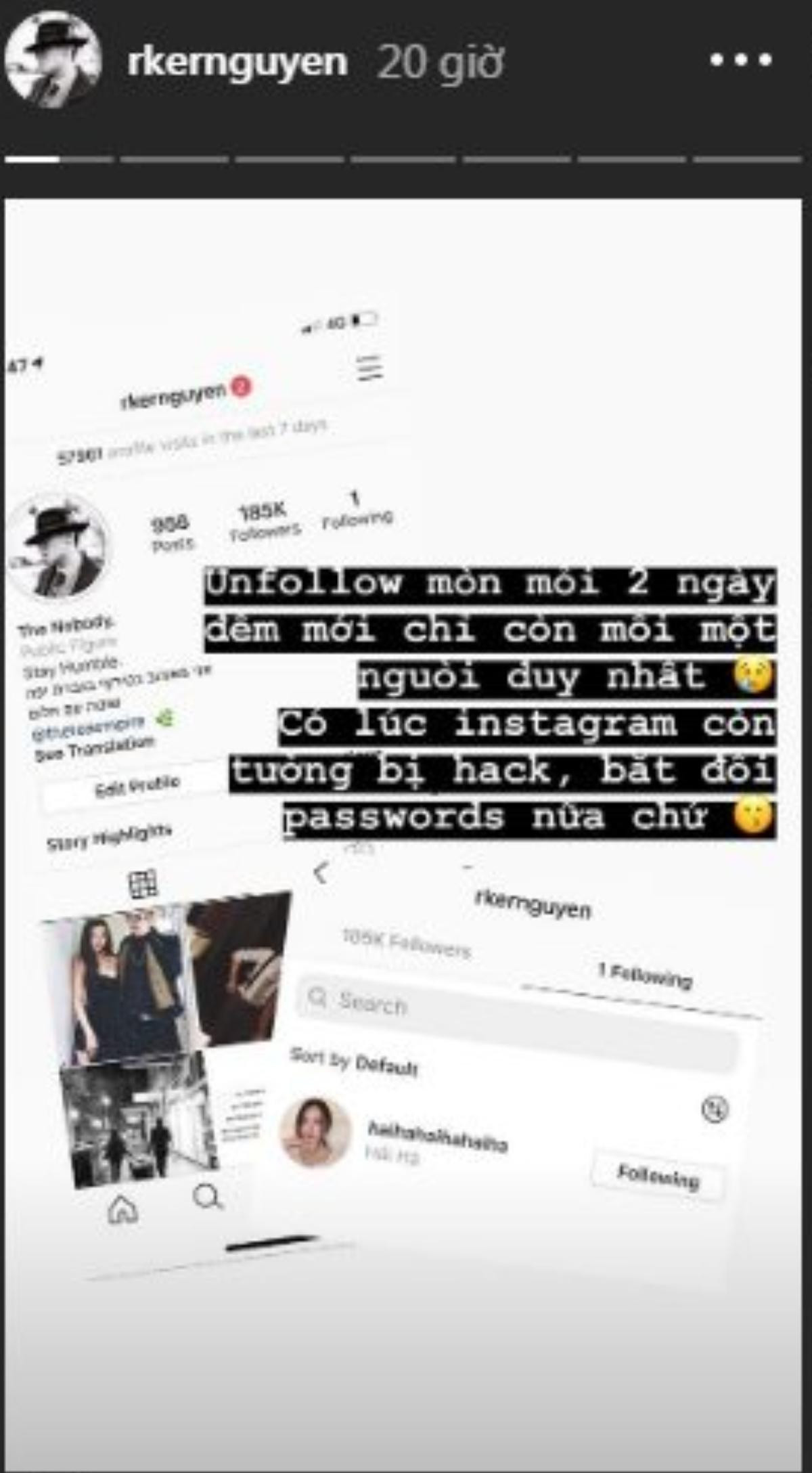 Chiều người yêu như Rocker Nguyễn, bỏ ra 2 ngày đêm để unfollow hết bạn bè trên instagram chỉ để theo dõi độc nhất bạn gái Ảnh 9