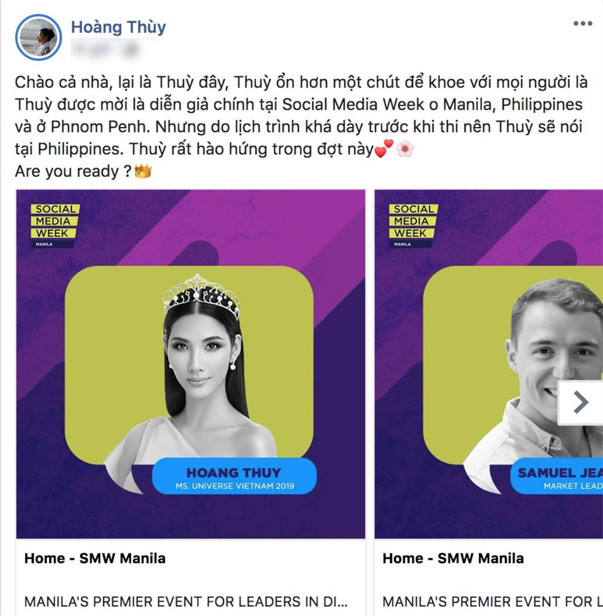 Hoàng Thùy là diễn giả Việt Nam duy nhất tại sự kiện quốc tế Social Media Week - Philippines Ảnh 4