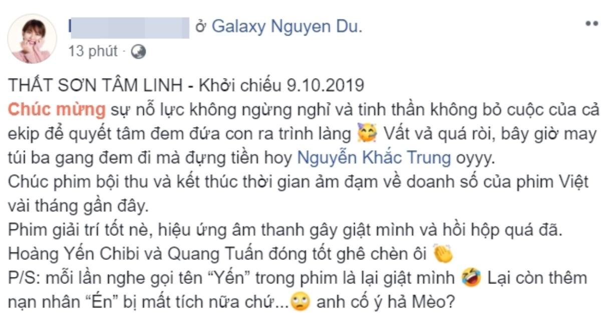 Phản ứng của khán giả sau khi xem 'Thất Sơn tâm linh': Ngợi khen dàn diễn viên, tranh cãi nội dung bị cắt Ảnh 10