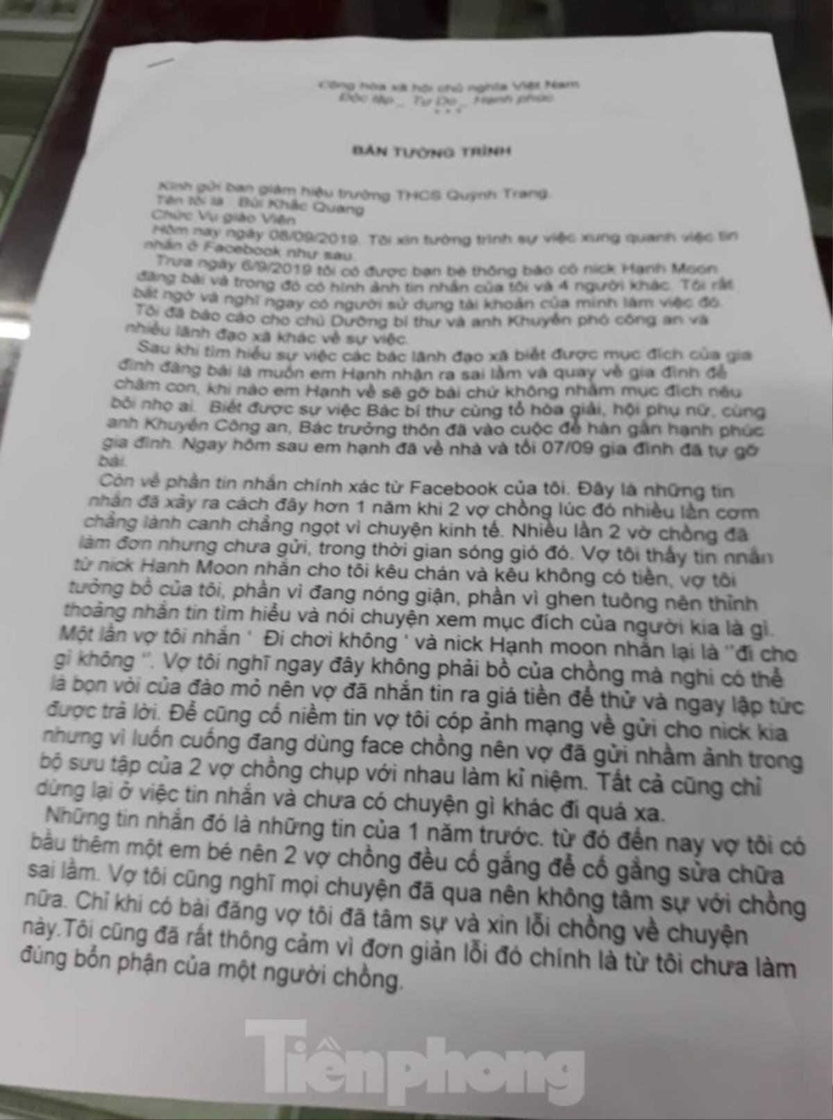 Thầy giáo bị tố 'gạ tình', gửi ảnh nhạy cảm cho học sinh cũ trần tình: Vợ tôi luống cuống nên gửi đúng ảnh nhạy cảm của tôi' Ảnh 4