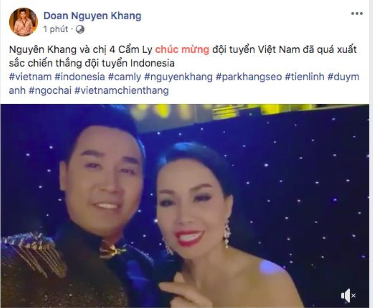 H'Hen Niê, vợ chồng Thu Trang và loạt sao gửi lời chúc mừng chiến thắng 'cực đậm' dành cho đội tuyển Việt Nam trước Indonesia Ảnh 4