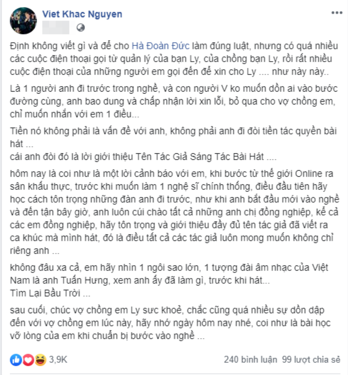 Hương Ly bị ê-kip Khắc Việt tố ‘mượn bài hát’ đi diễn nhưng không để tên tác giả Ảnh 4