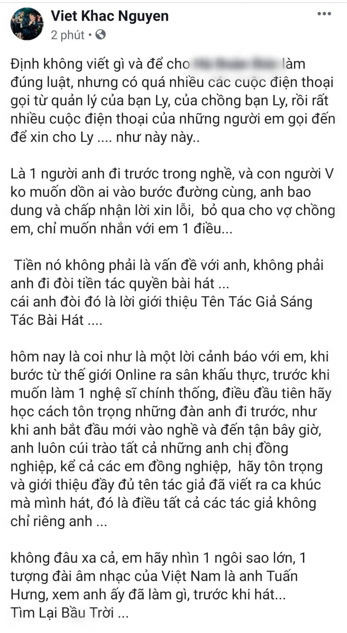 Trước sự 'nhắc nhở' của Khắc Việt, phía Hương Ly gỡ bỏ bản cover 'Bước qua đời nhau' không một lời giải thích Ảnh 4