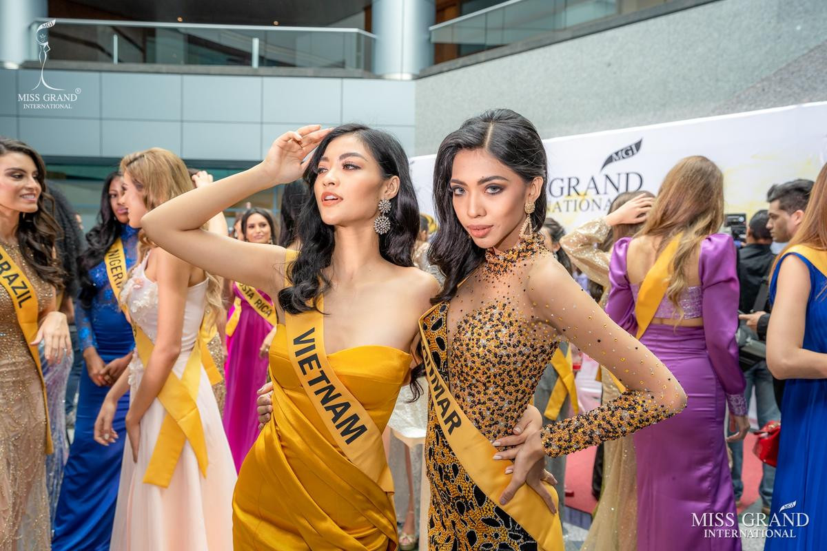 Kiều Loan và Hoa hậu Myanmar khiến fan vỗ tay rào rào vì hành động này ở Miss Grand International Ảnh 4