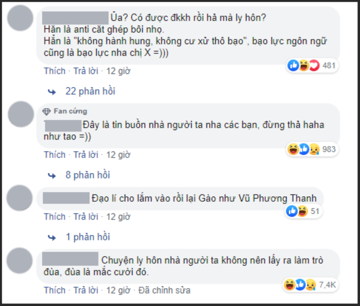 Thay vì tiếc nuối, cộng đồng mạng lại có phản ứng trái ngược khi nhà văn Gào thông báo ly dị chồng Ảnh 5