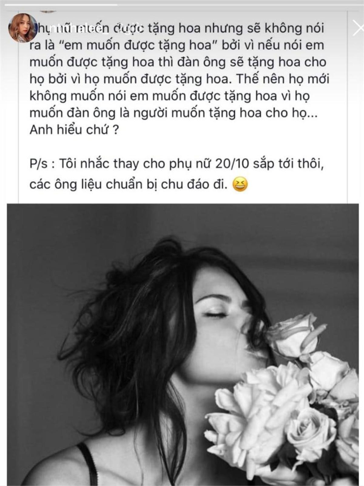 Dân mạng gọi tên Quang Hải khi Nhật Lê 'ẩn ý' nhắc khéo 'cánh mày râu' chuẩn bị quà dịp 20/10 Ảnh 1