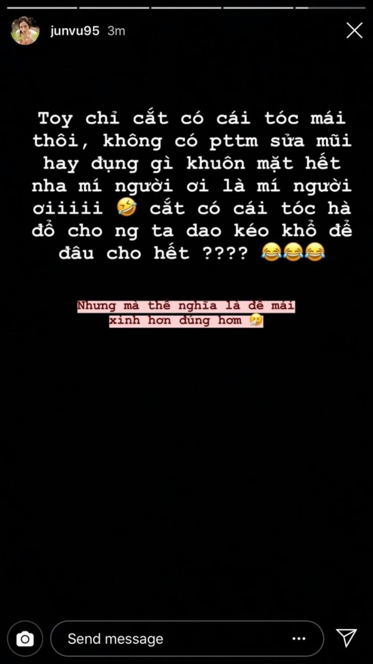 Bị 'tố' phẫu thuật thẩm mỹ toàn bộ gương mặt, Jun Vũ bức xúc 'đáp trả' anti-fan và khẳng định chỉ 'dao kéo' một chỗ duy nhất Ảnh 8