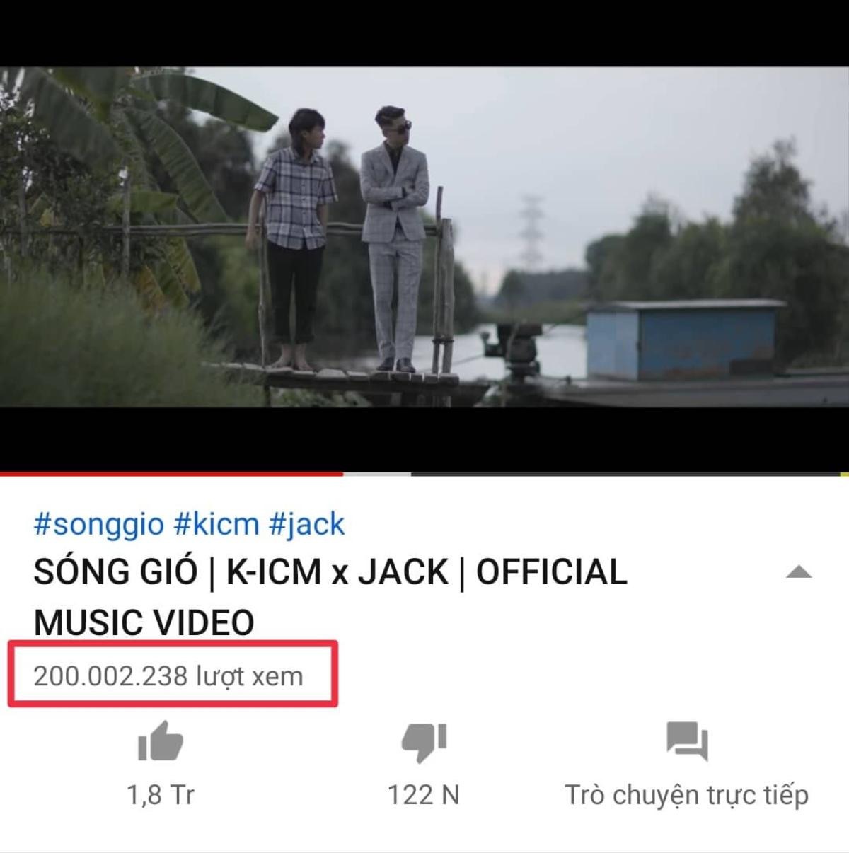 Sóng Gió từ K-ICM và Jack chính thức trở thành MV Vpop đạt 200 triệu view nhanh nhất lịch sử Ảnh 1