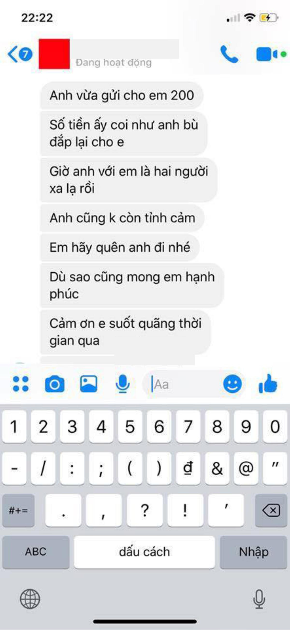 Nuôi bạn trai ăn học 6 năm ròng đến khi thành đạt, cô gái bị người yêu chia tay và gửi kèm 200 triệu đồng Ảnh 1