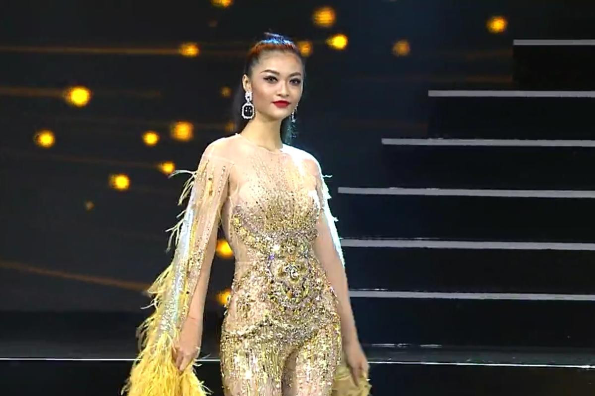 Bán kết Miss Grand: Kiều Loan đẹp rạng rỡ, tự hào hô 'Việt Nam', catwalk với Pant Gown 'siêu chất' Ảnh 7