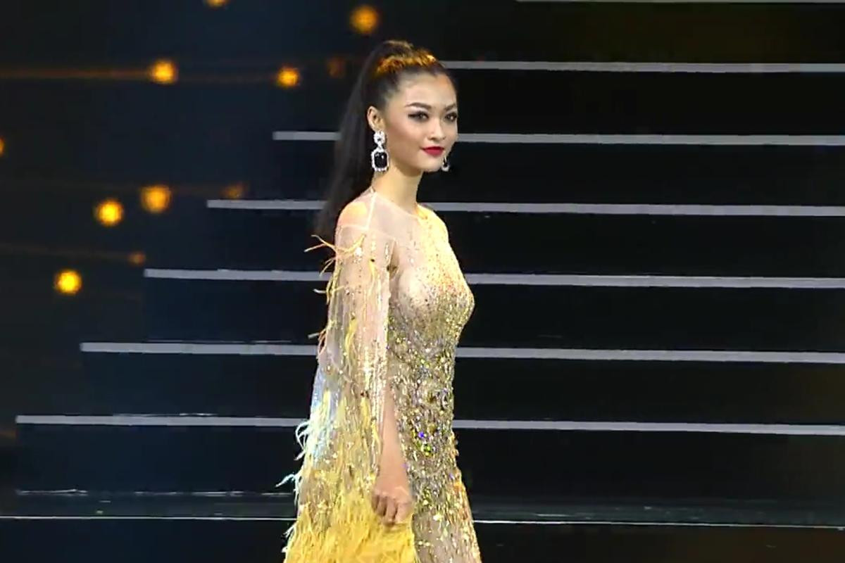 Bán kết Miss Grand: Kiều Loan đẹp rạng rỡ, tự hào hô 'Việt Nam', catwalk với Pant Gown 'siêu chất' Ảnh 6