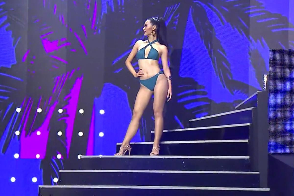 Vedette Kiều Loan diện bikini catwalk hút mắt đêm Bán kết: Thí sinh duy nhất được camera bắt trọn! Ảnh 2