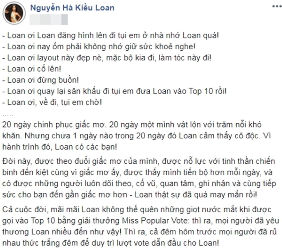 Kiều Loan: 'Nhớ mãi giọt nước mắt khi vào thẳng Top 10, không kể những khó khăn và buồn tủi' Ảnh 1