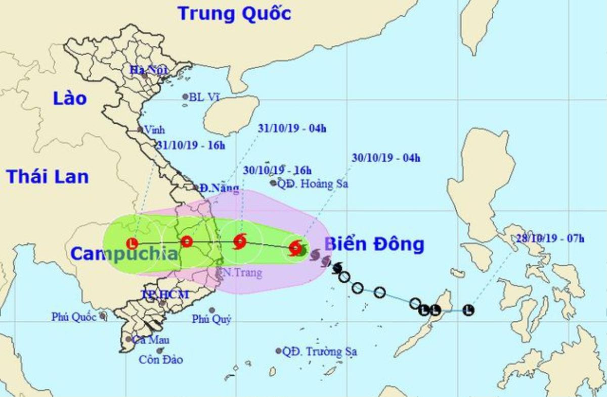 Bão số 5 di chuyển nhanh, dự kiến chiều nay đổ bộ vùng biển Quảng Ngãi - Ninh Thuận Ảnh 1