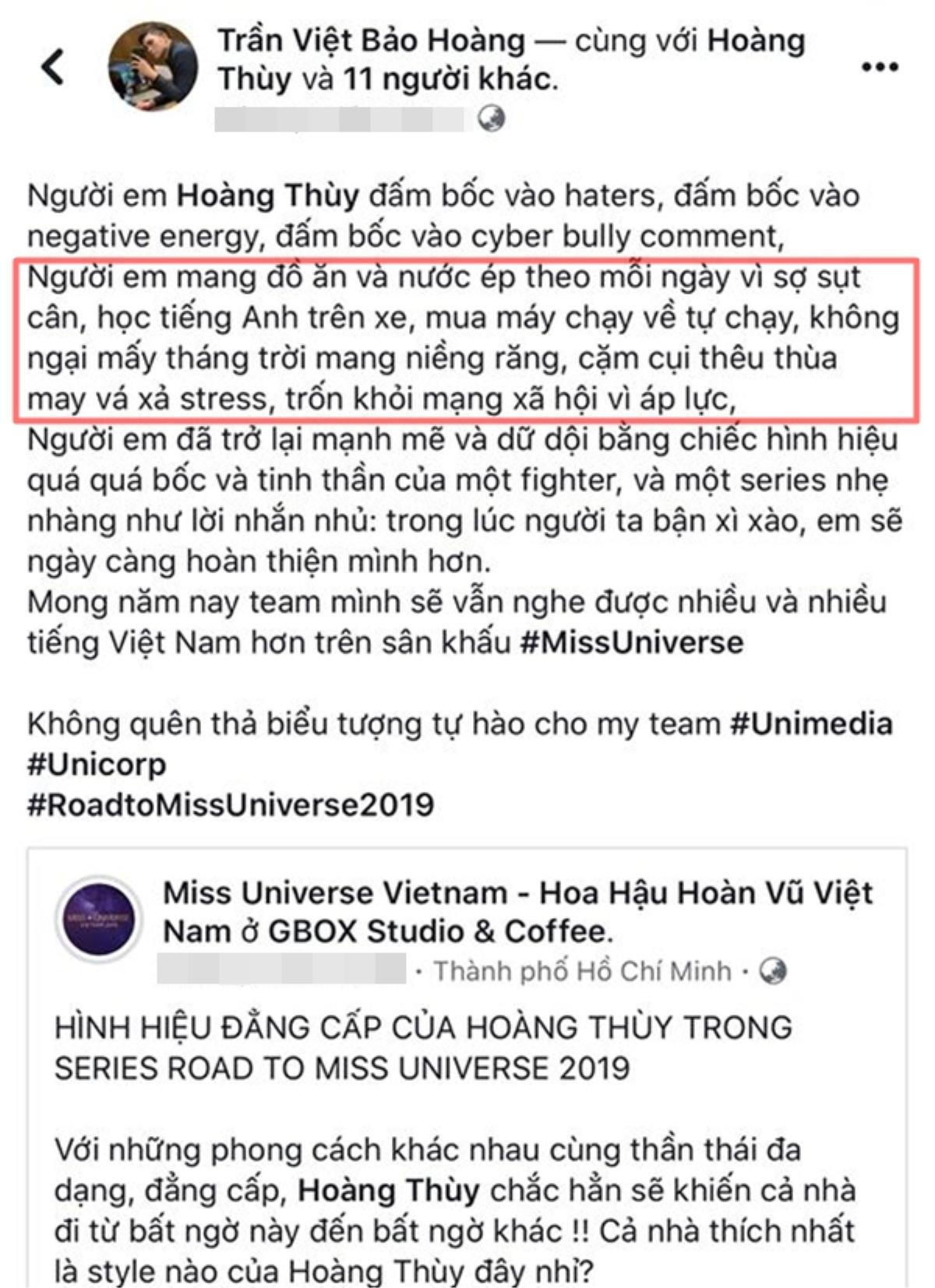 Ê-kíp tiết lộ: 'Hoàng Thùy cặm cụi may vá xả tress, trốn mạng xã hội vì áp lực thi Miss Universe' Ảnh 2