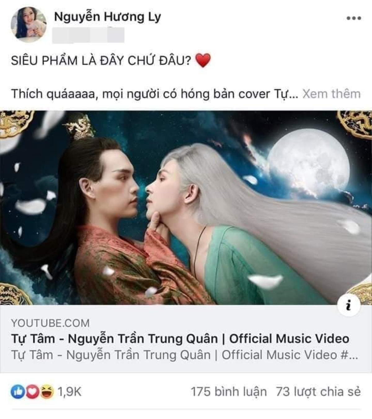 Netizen truyền nhau khoảnh khắc: Nguyễn Trần Trung Quân 'thả tim' bình luận 'Không cho Hương Ly cover vì sẽ phá nát bài' Ảnh 4