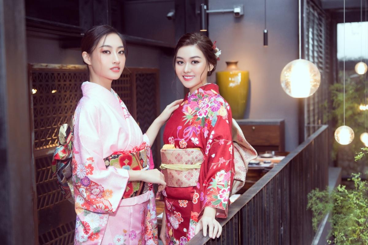 Cùng diện Kimono, Lương Thùy Linh chúc Tường San giành vương miện Hoa hậu Quốc tế 2019 Ảnh 5