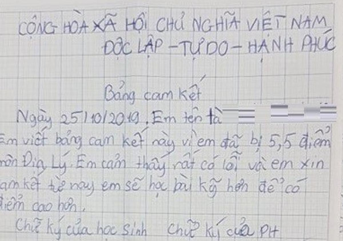 Học sinh lớp 6 phải xin lỗi và cam kết tiến bộ hơn vì điểm kiểm tra thấp khiến nhiều phụ huynh bức xúc Ảnh 1