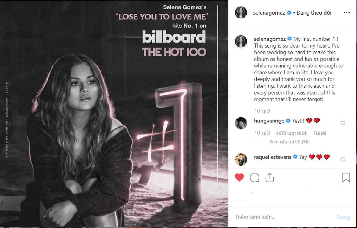 Kết quả BXH Billboard tuần này: Selena Gomez xác lập lịch sử mới với Lose You To Love Me, Truth Hurt 'rơi tự do' từ hạng 2 xuống hạng 5 Ảnh 2