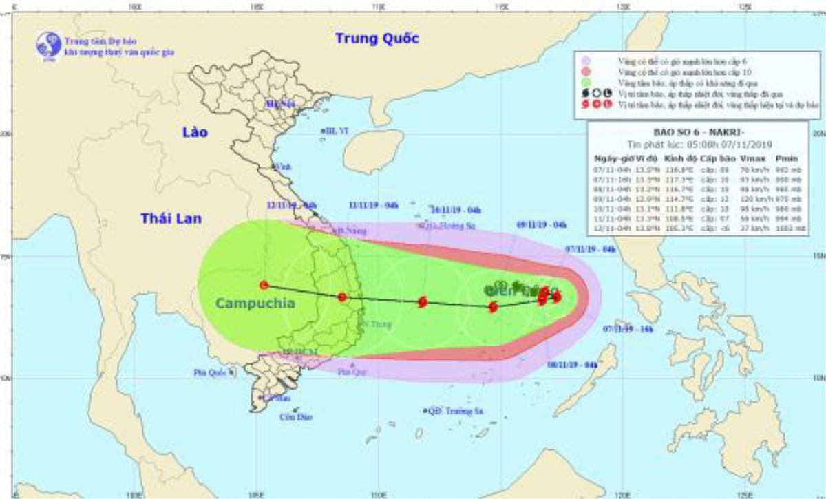 Dự báo thời tiết 9/11: Bão số 6 giật cấp 15, diễn biến phức tạp Ảnh 1