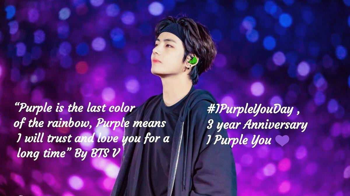 #IPurpleYouDay quay trở lại trending Twitter khi fan ăn mừng kỉ niệm câu nói biểu trưng của V (BTS) Ảnh 1