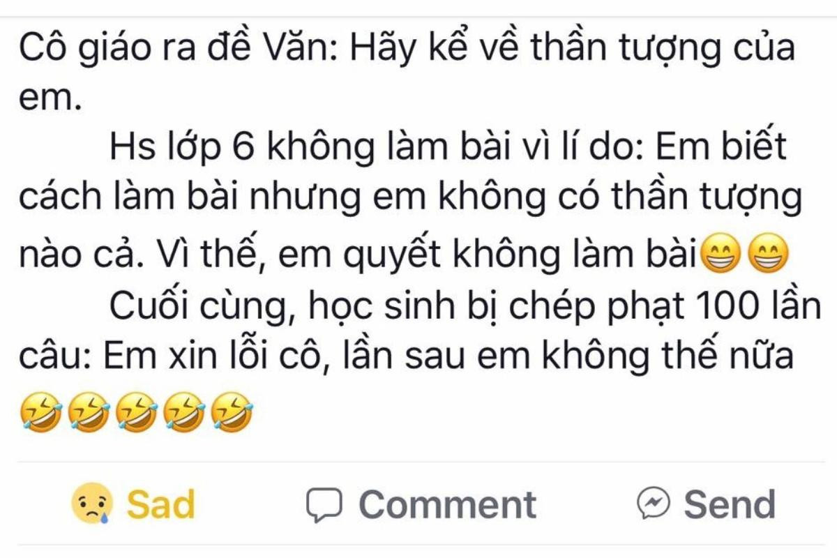 'Từ chối' làm bài văn tả thần tượng, học sinh lớp 6 chép phạt 100 lần Ảnh 1