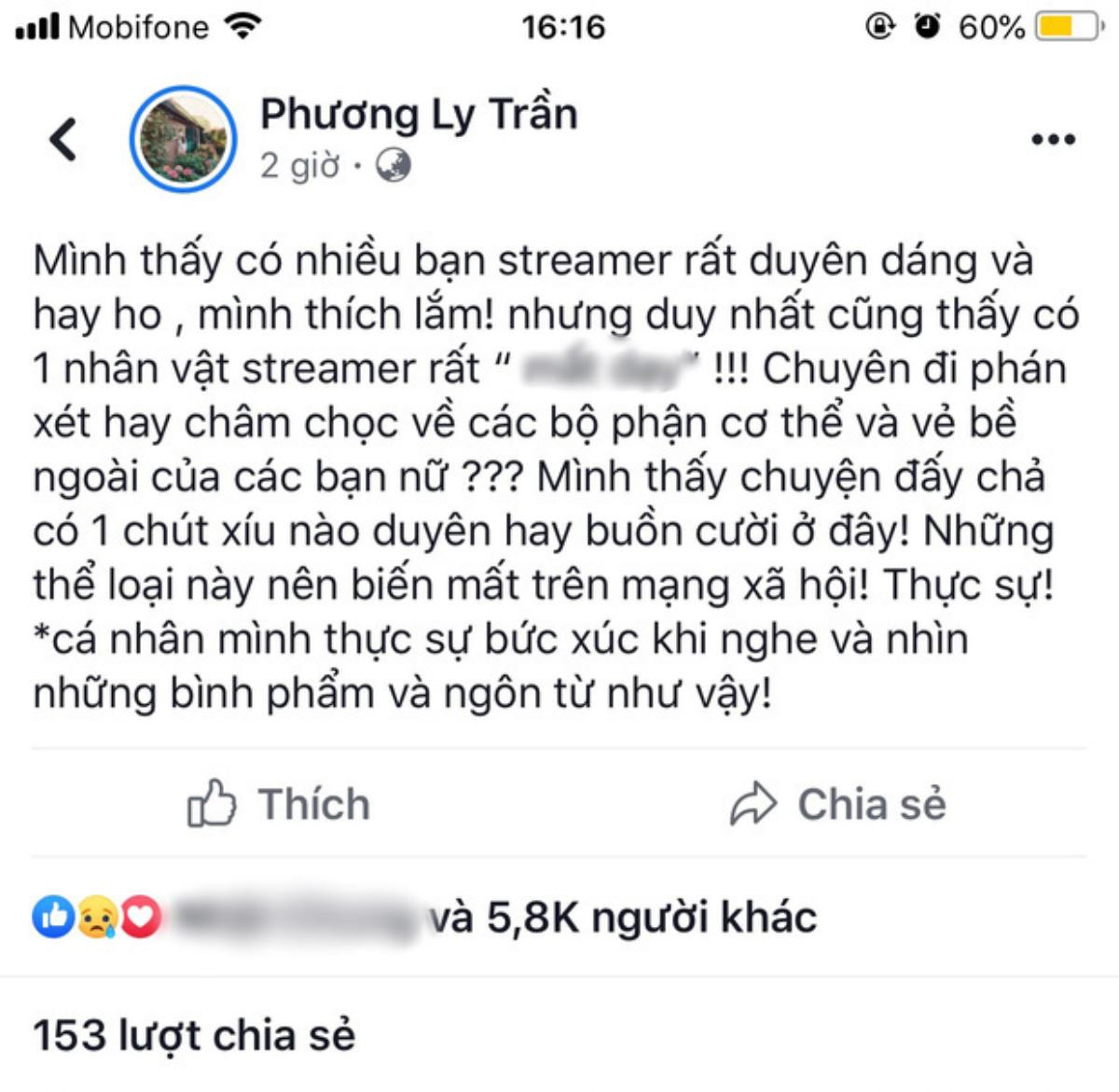 Loạt động thái khác nhau của Cris Phan, ViruSs sau khi Phương Ly tố một streamer có lời lẽ 'phản cảm với phụ nữ' Ảnh 2