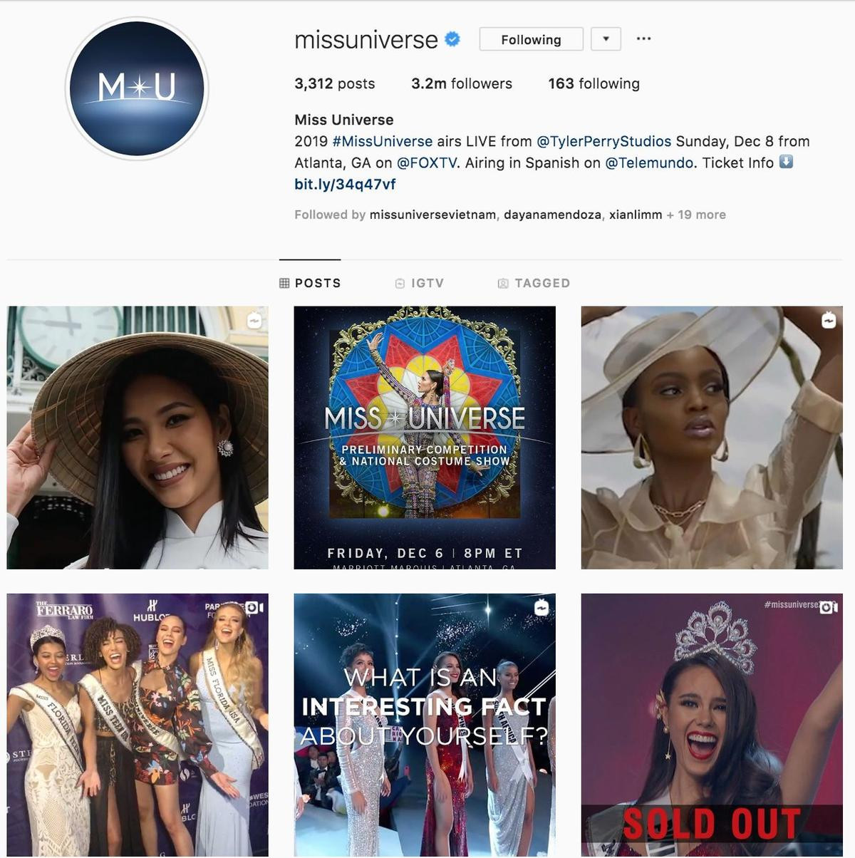 Hoàng Thùy mặc áo dài trắng, đội nón lá 'chiếm sóng' Instagram 3 triệu followers của Miss Universe Ảnh 1