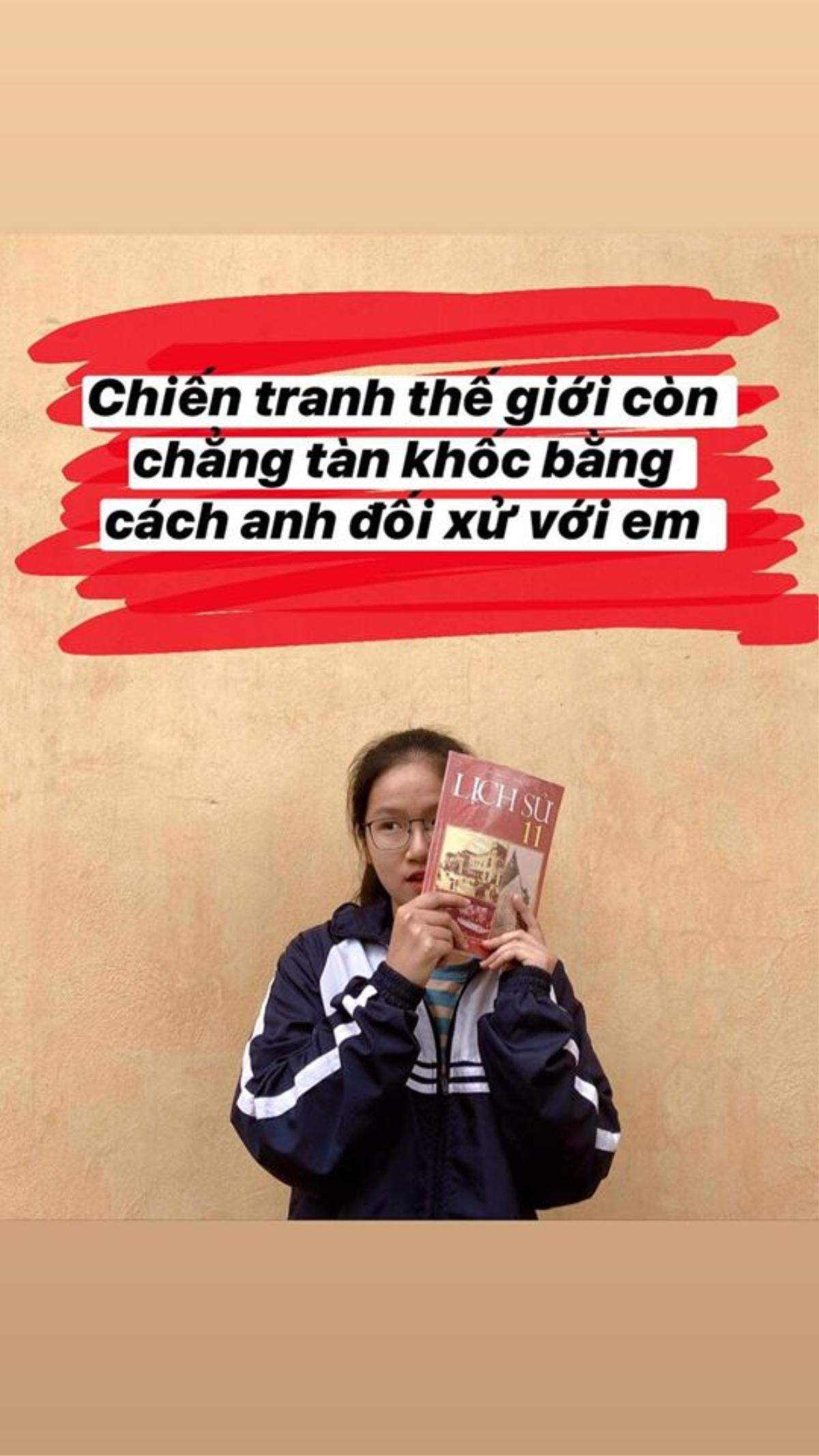 Màn bắt trend thả thính từ sách giáo khoa ‘chất lừ’ của học sinh tỉnh Vĩnh Phúc: ‘Hình học không gian rắc rối như đường vào tim anh’ Ảnh 7