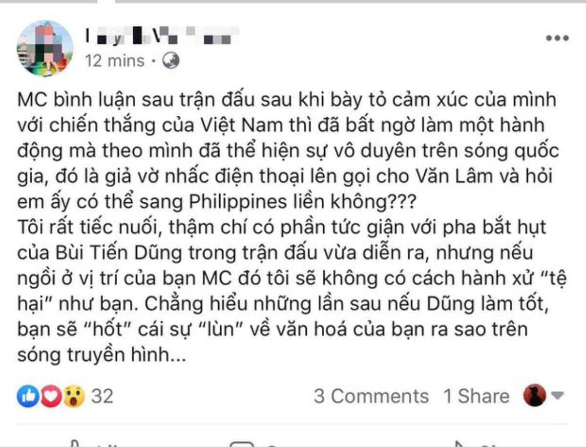 Dân mạng phẫn nộ trước màn 'cà khịa' thủ môn Bùi Tiến Dũng của BLV Quốc Khánh trên sóng VTV Ảnh 2