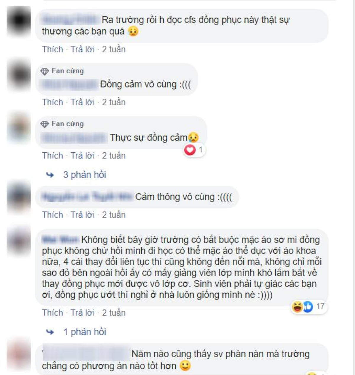 Sinh viên ĐH Công nghiệp thực phẩm TP.HCM phàn nàn về quy định phải mặc đồng phục suốt tuần Ảnh 2