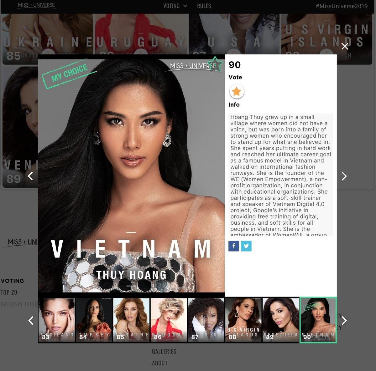 Miss Universe mở cổng bình chọn 1 suất Top 20: Fan Việt vote kịch liệt cho Hoàng Thùy Ảnh 5