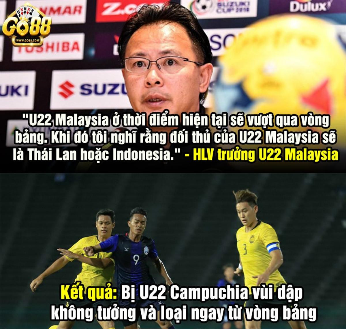 Ảnh chế: U22 Campuchia khiến HLV Malaysia ôm hận vì dự đoán U22 Việt Nam bị loại sớm Ảnh 4