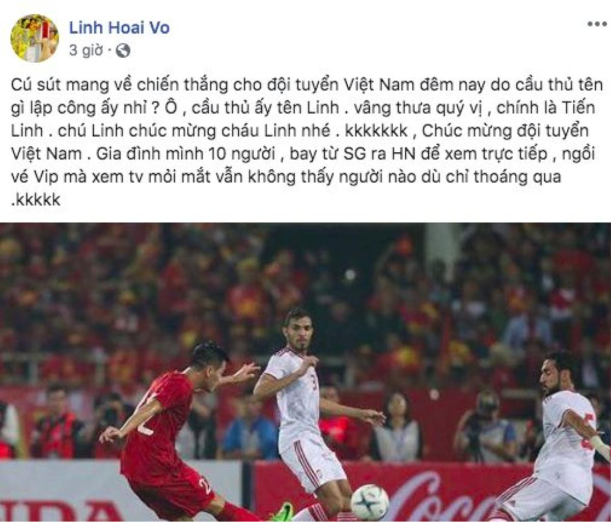 Hoài Linh làm thơ chúc mừng chiến thắng của U22 Việt Nam, dự đoán đội nhà sẽ vô địch SEA Games 30 Ảnh 4