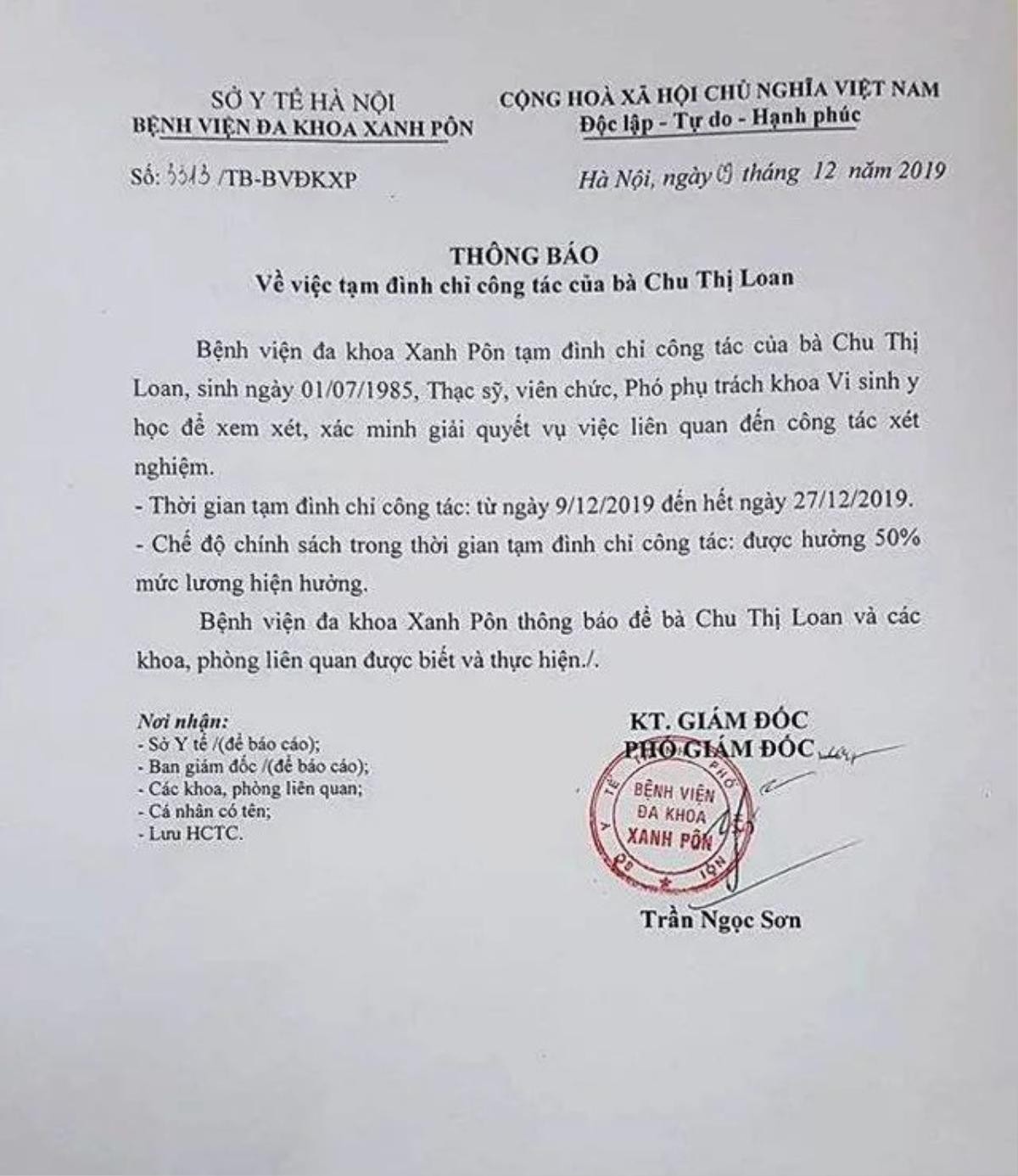 Đình chỉ 3 nhân viên bệnh viện Xanh Pôn trong vụ hàng nghìn que thử HIV, viêm gan B bị cắt trước khi làm xét nghiệm Ảnh 1