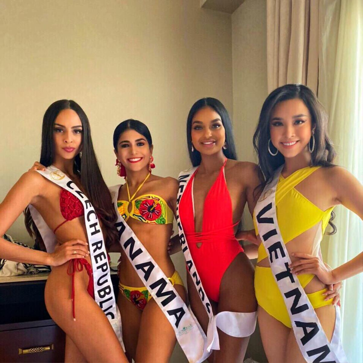 Á hậu Thúy An diện bikini lấn át dàn đối thủ để lộ mỡ thừa, hình xăm ở Miss Intercontinental Ảnh 1