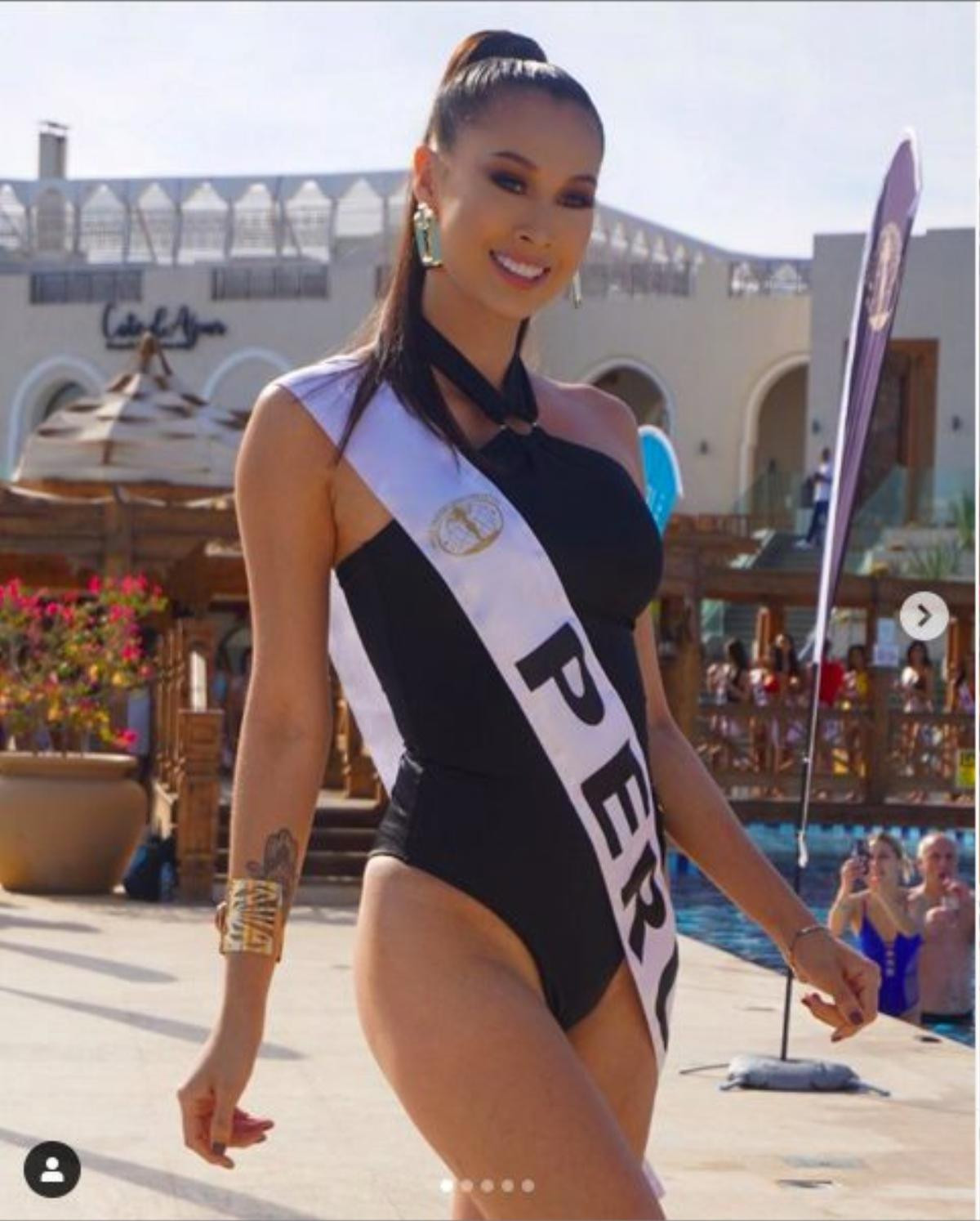 Á hậu Thúy An diện bikini lấn át dàn đối thủ để lộ mỡ thừa, hình xăm ở Miss Intercontinental Ảnh 13