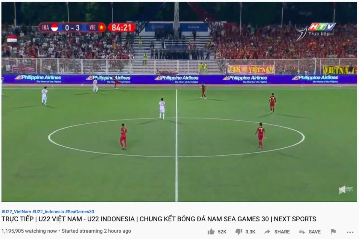 Không thể tin được, hơn 2 triệu người xem U22 Việt Nam vô địch SEA Games 30 trên YouTube Ảnh 1