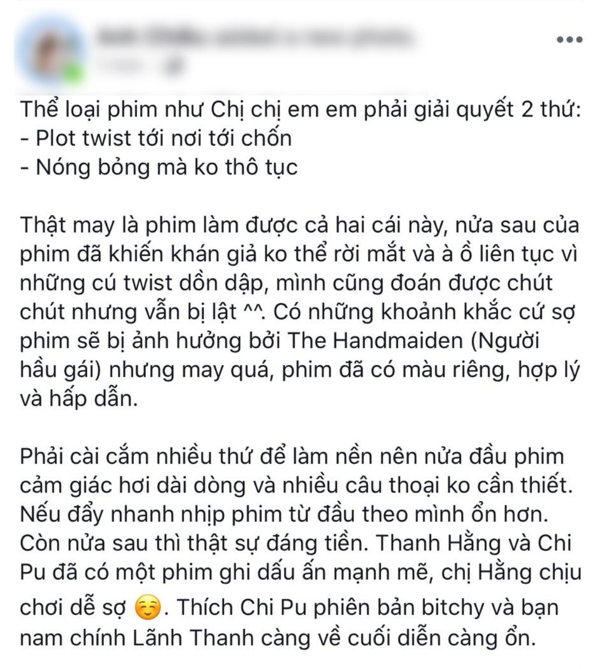 Sau ngày đầu công chiếu, khán giả nói gì về phim 'Chị chị em em'? Ảnh 7