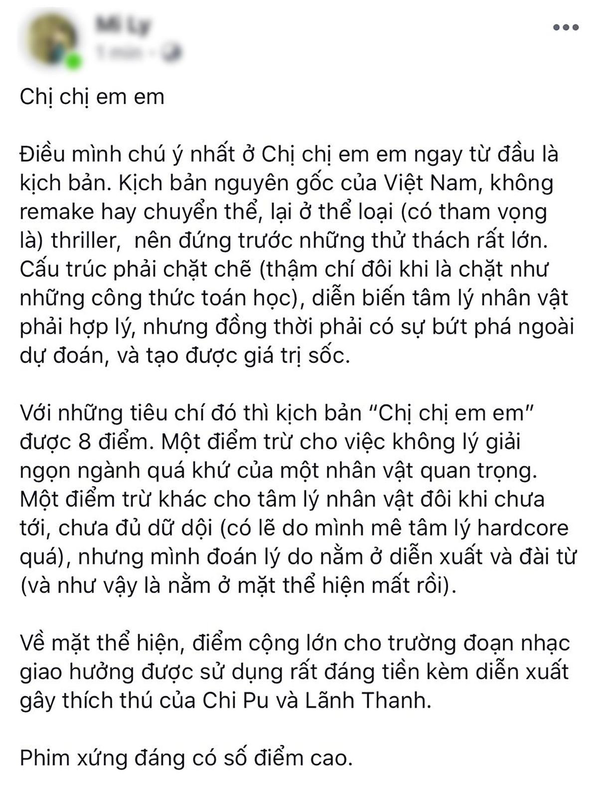 Sau ngày đầu công chiếu, khán giả nói gì về phim 'Chị chị em em'? Ảnh 4