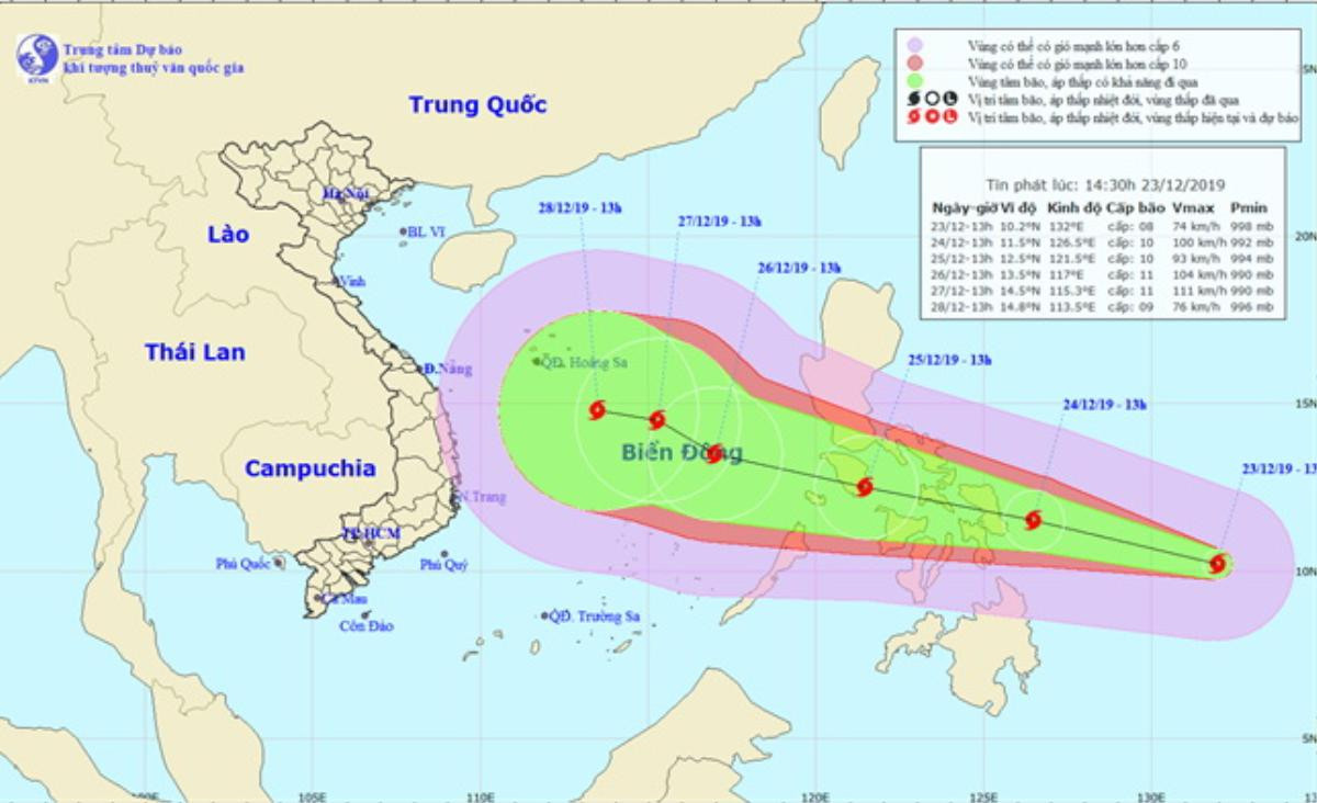 Bão giật cấp 11 dự báo sẽ tiếp tục mạnh lên và hướng vào Biển Đông Ảnh 1