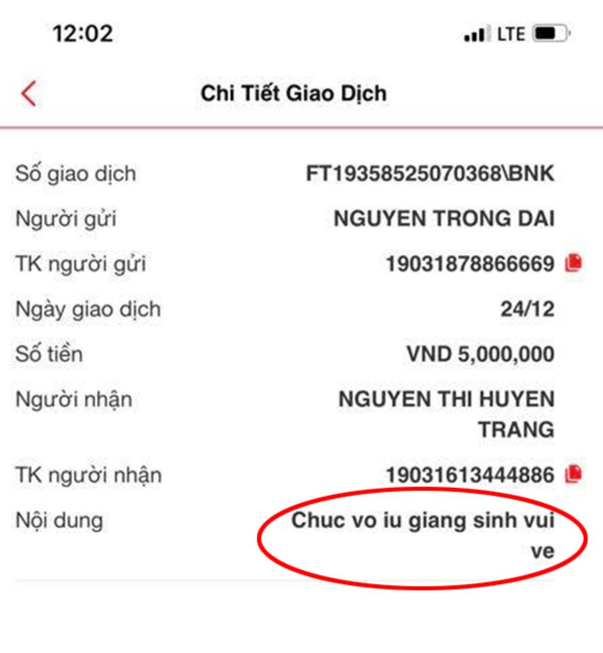 Đăng ảnh 'thả thính sương sương', bạn gái Trọng Đại khoe được người yêu 'tặng nóng' 5 triệu dịp Noel Ảnh 3