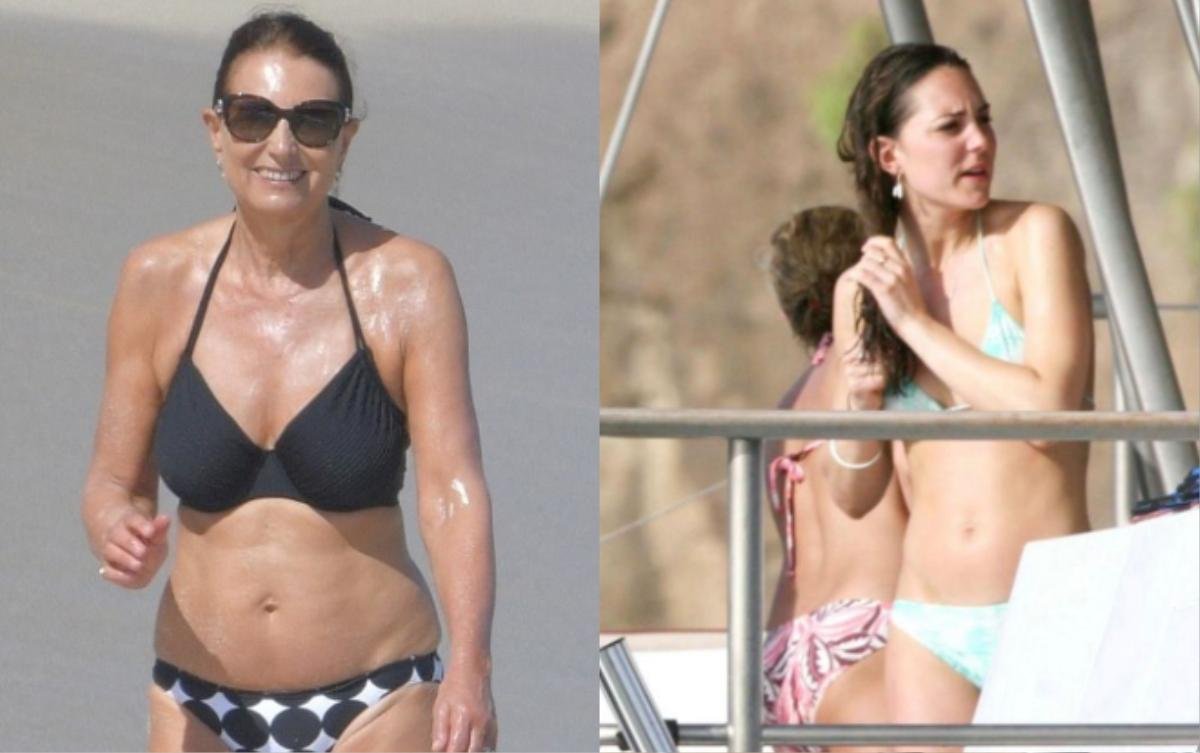 Mẹ Công nương Anh Kate Middleton gây bất ngờ với thân hình mặc bikini săn chắc không kém cạnh con gái Ảnh 4