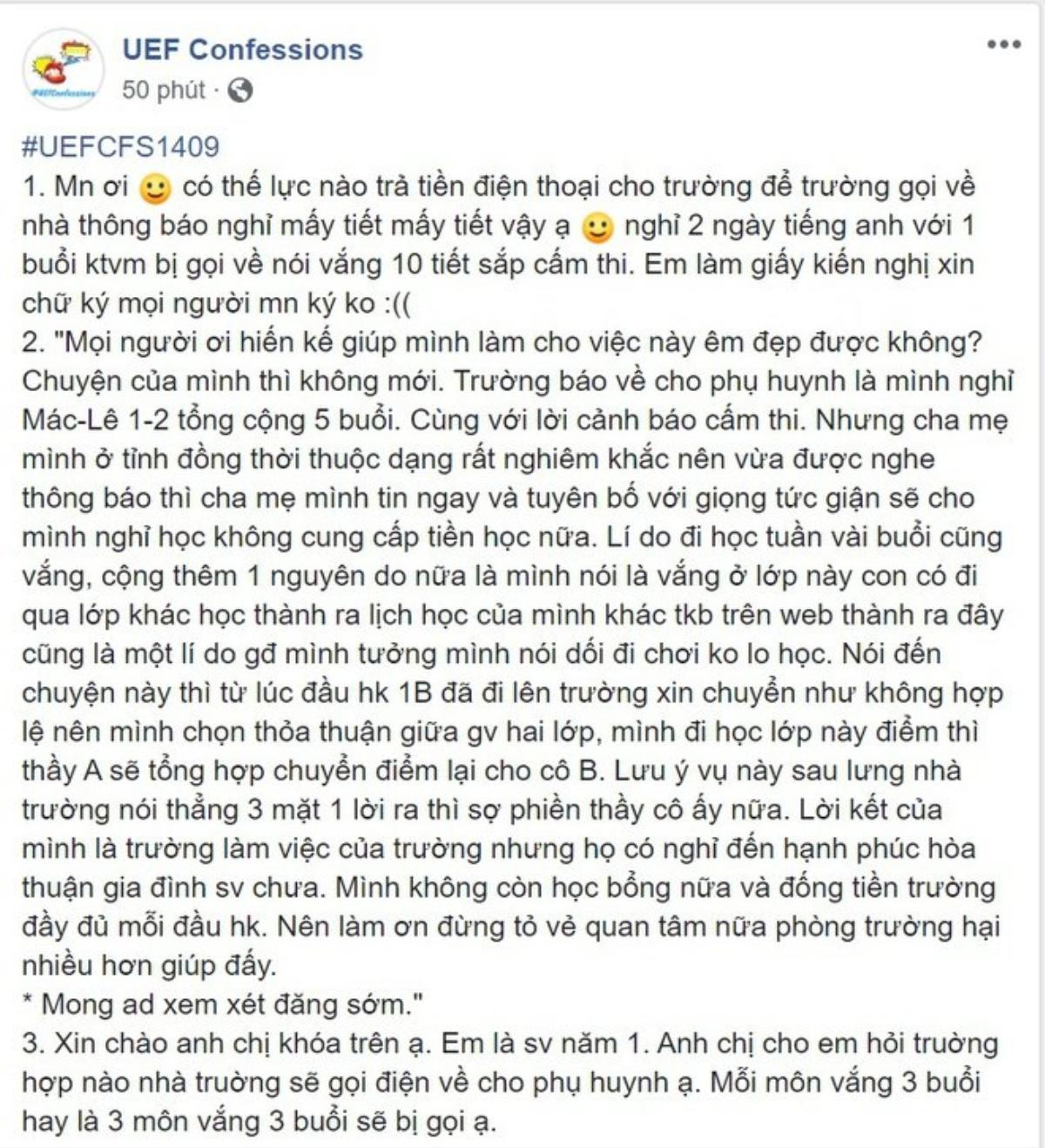 ĐH Kinh tế - Tài chính TP.HCM phủ nhận thông tin 'dọa' cấm thi sinh viên khi gọi điện cho phụ huynh Ảnh 1