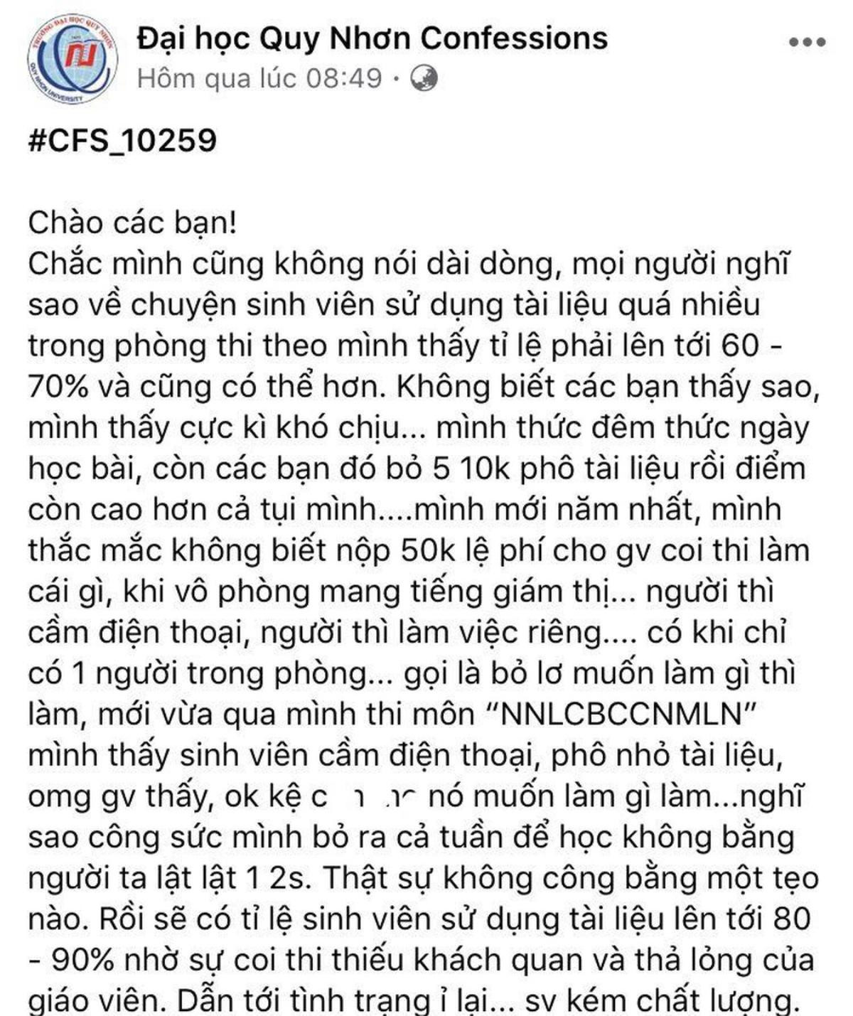 Thức đêm thức khuya học bài, sinh viên bức xúc khi thấy cảnh hầu hết phòng thi ngang nhiên sử dụng tài liệu Ảnh 1