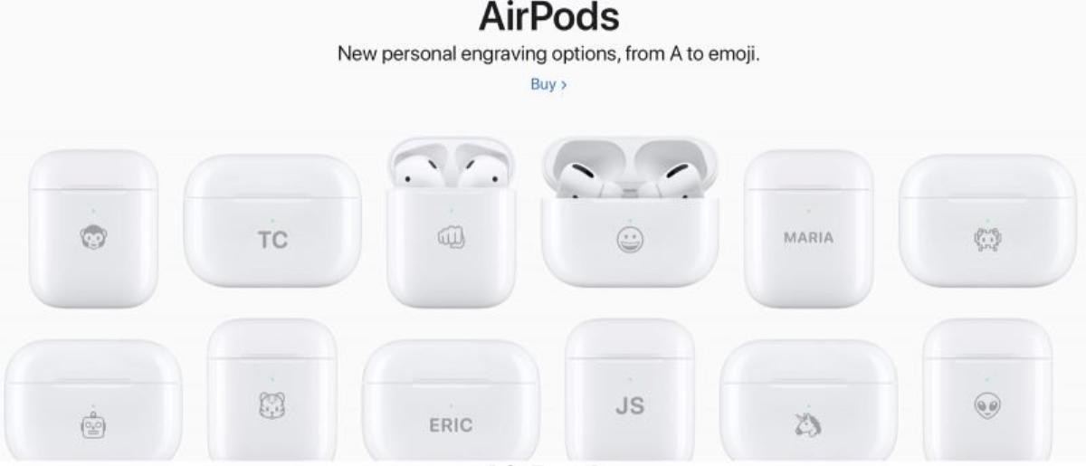 Apple cho người dùng khắc emoji lên hộp sạc tai nghe AirPods Ảnh 1