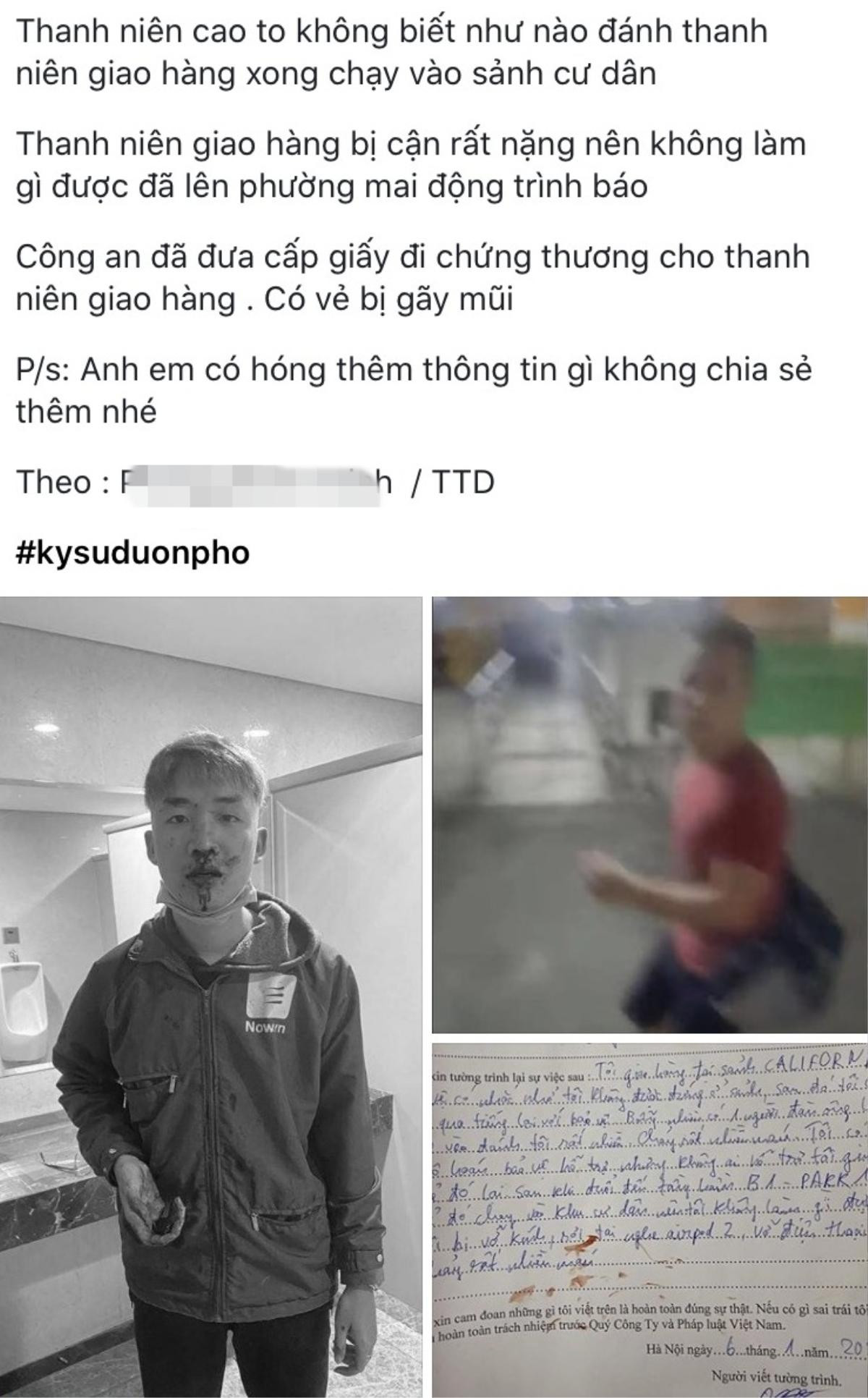 Công an truy tìm người đàn ông lao từ phòng tập Gym tấn công shipper chảy máu khắp mặt trong khu đô thị cao cấp, nạn nhân bất lực kêu cứu Ảnh 1