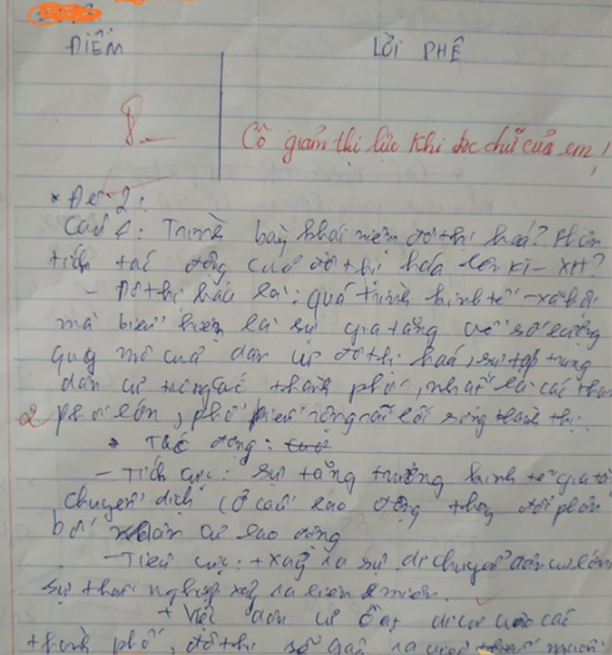 Chấm thi gặp nữ sinh sửa bài như 'gà bới', thầy giáo để lại lời phê cực 'gắt' khiến CĐM cười ngất Ảnh 2