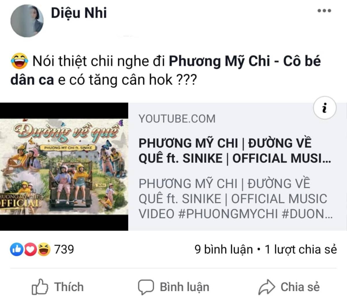 Sau Ninh Dương Lan Ngọc, Diệu Nhi là người tiếp theo bày tỏ sự không hài lòng đối với Phương Mỹ Chi Ảnh 2